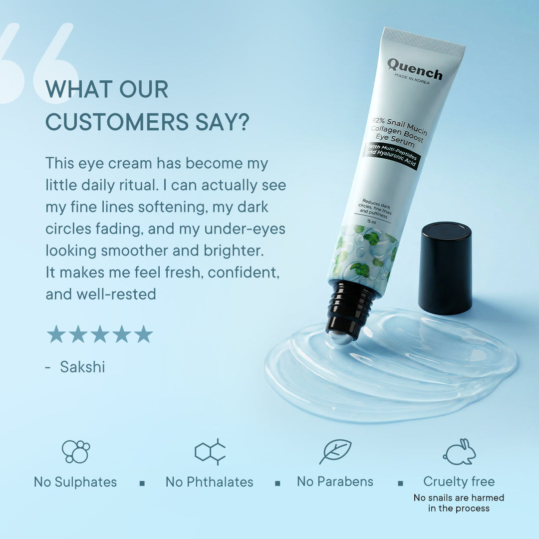 Quench 92% Snail Mucin Collagen Boost Eye Serum