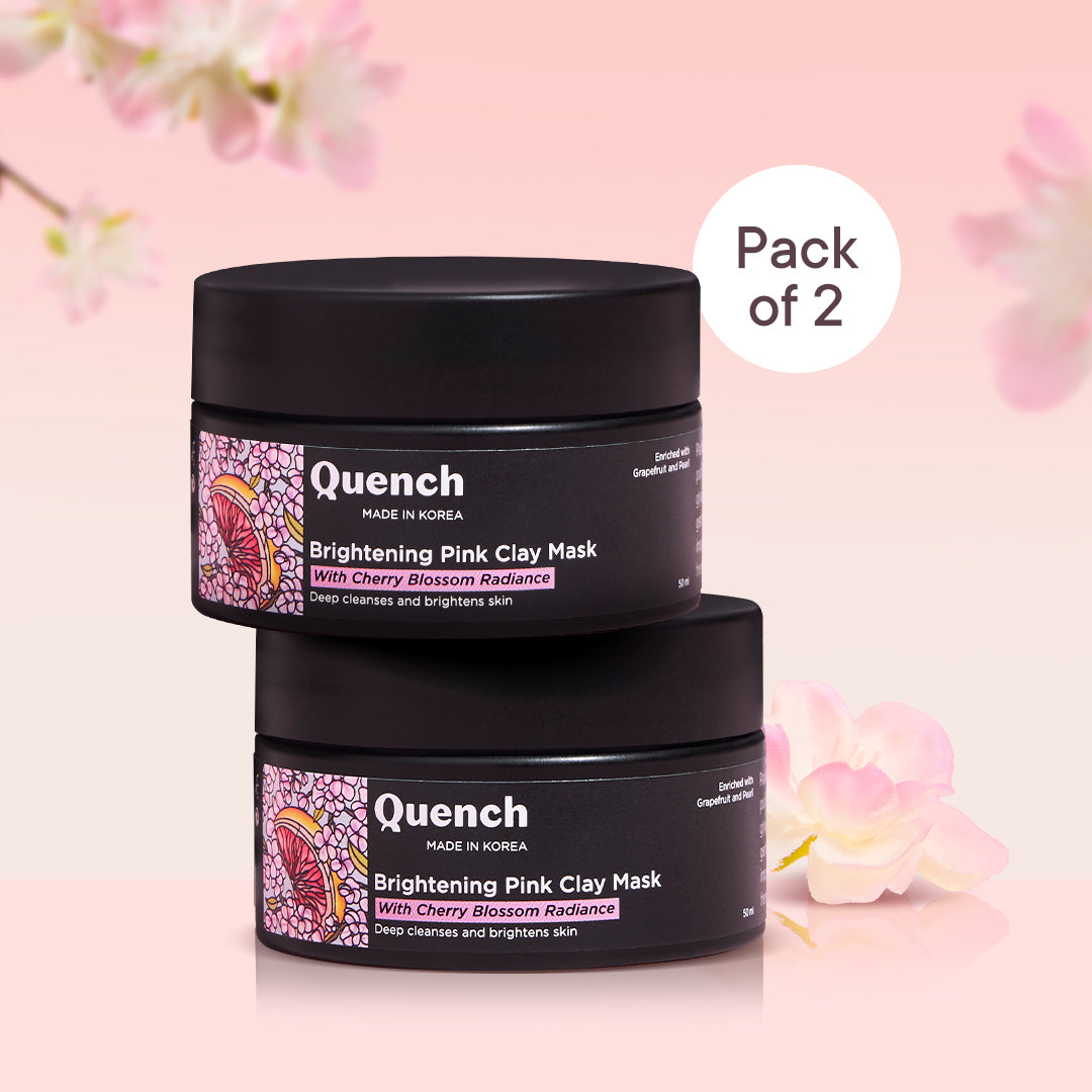 Brightening Pink Clay Mask with Cherry Blossom Radiance | De-tan & Removes Blackheads - 50 ML