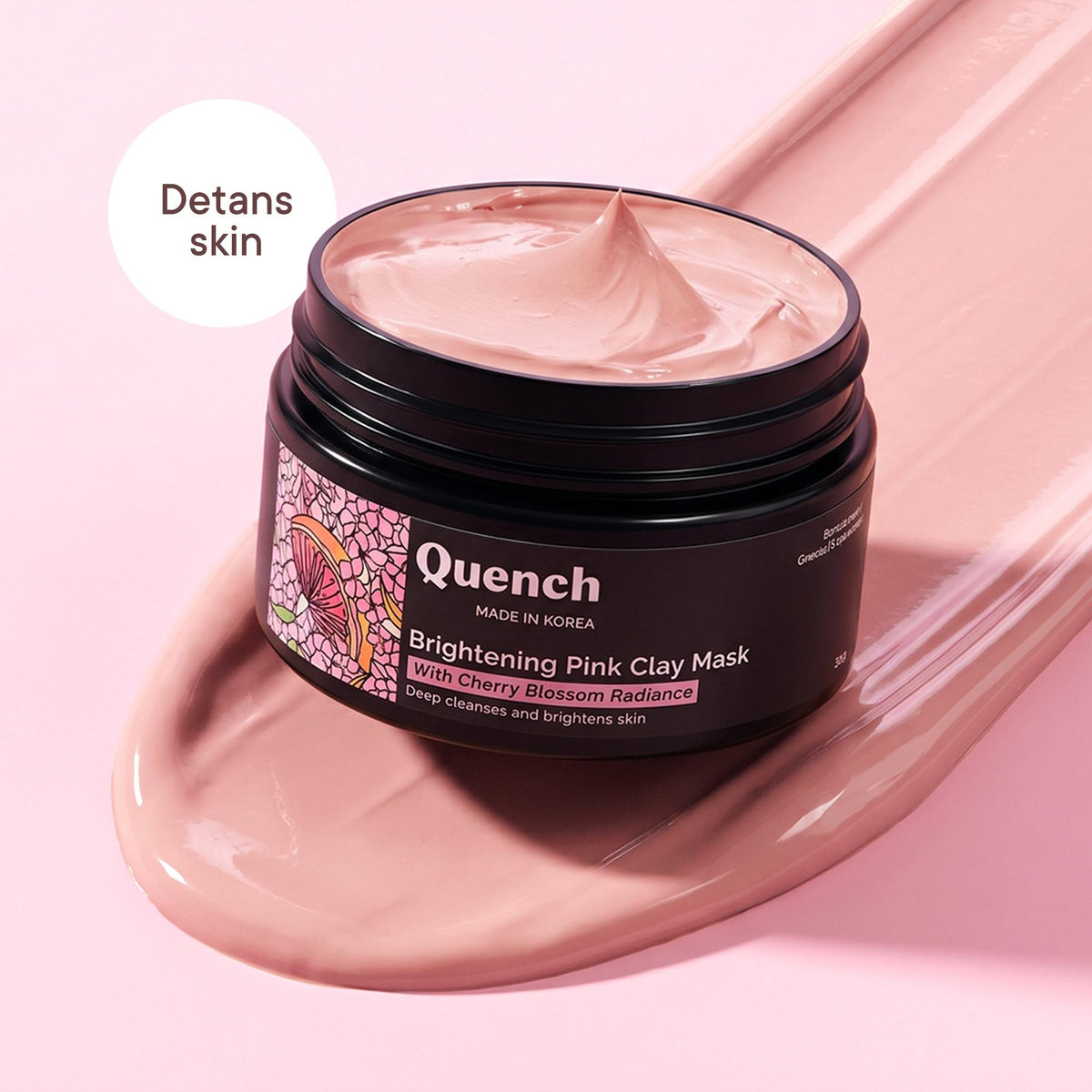 Brightening Pink Clay Mask with Cherry Blossom Radiance | De-tan & Removes Blackheads - 50 ML