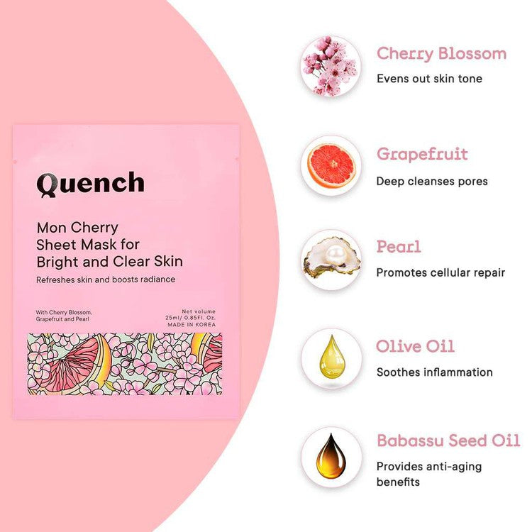 Brightening & Skin Clarifying Sheet Mask with Cherry Blossom Radiance (Pack of 6)