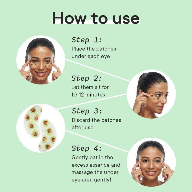 Brightening Under Eye Hydrogel Patch with Avocado Vitamins C & E (Pack of 2)