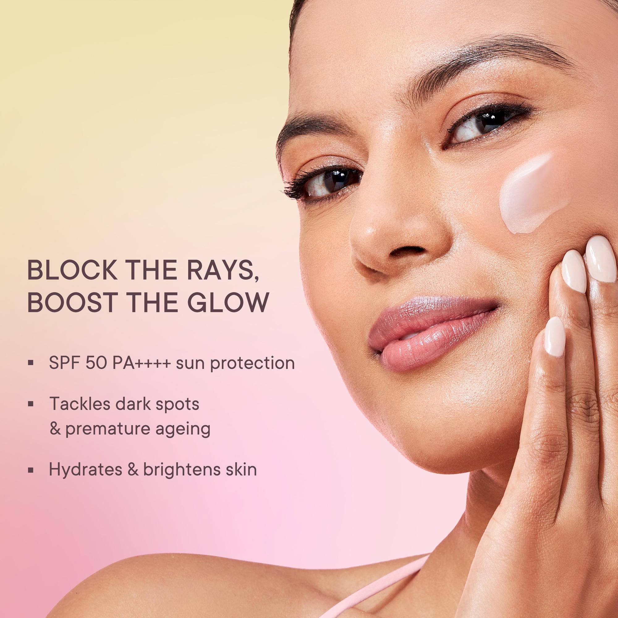 Cherry Blossom Glow Sunscreen Serum with 2% Niacinamide