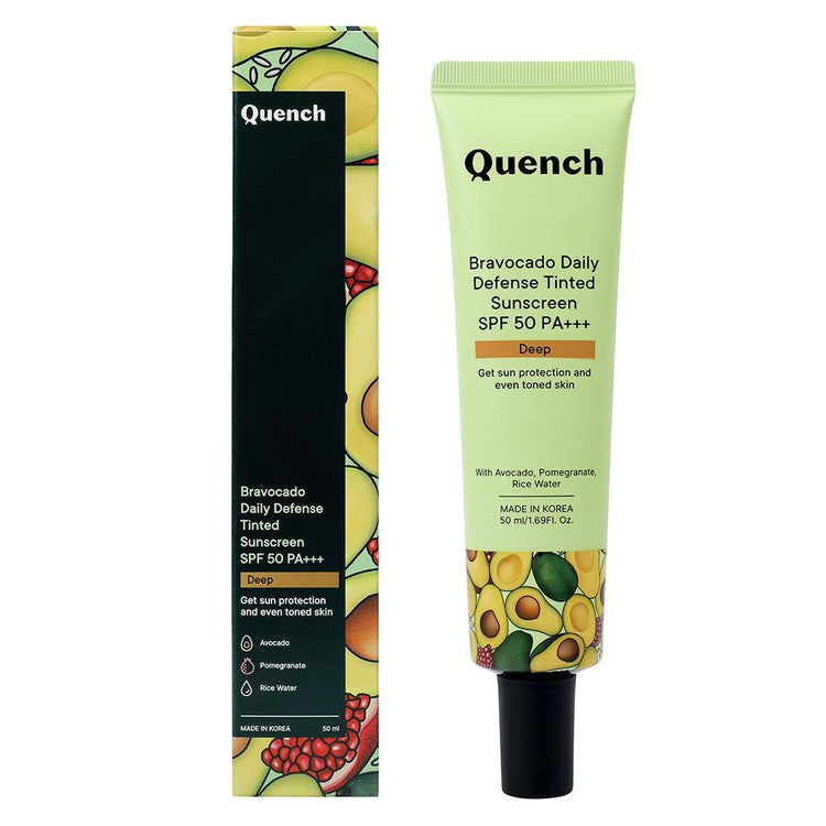 Daily Defense Tinted Sunscreen SPF 50 PA+++ with Avocado Vitamins C & E (Deep) - 50 ML (Copy)