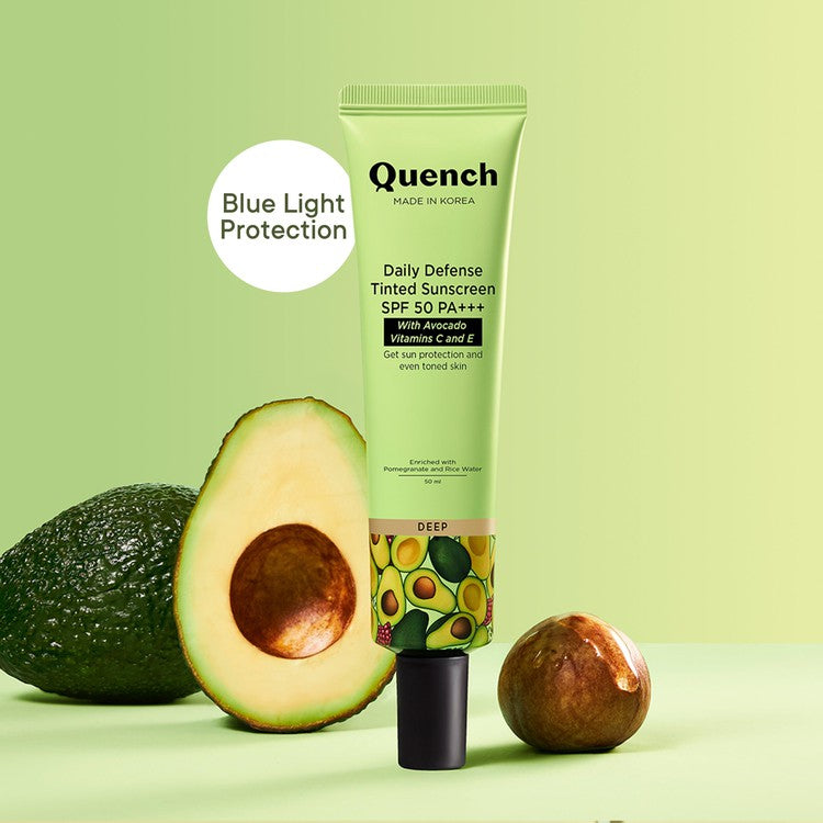 Daily Defense Tinted Sunscreen SPF 50 PA+++ with Avocado Vitamins C & E (Deep) - 50 ML (Copy)