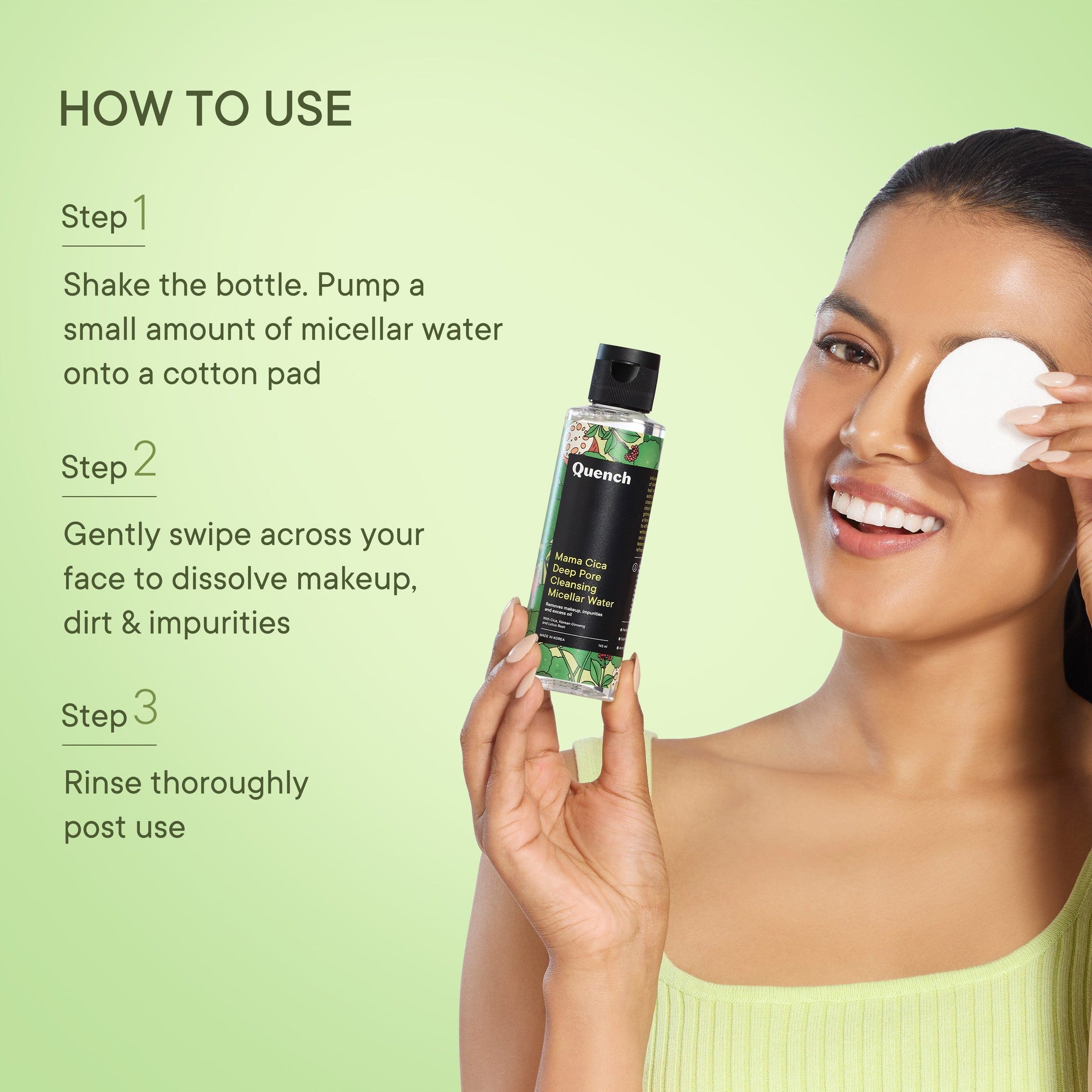 Deep Pore Cleansing Micellar Water with Cica Herb Repair - 145 ML (Bonus)