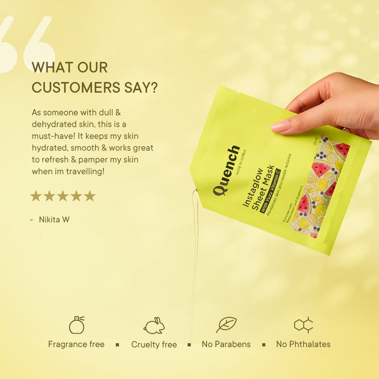 Instaglow Sheet Mask with Yuzu Vitamin C (Pack Of 1)