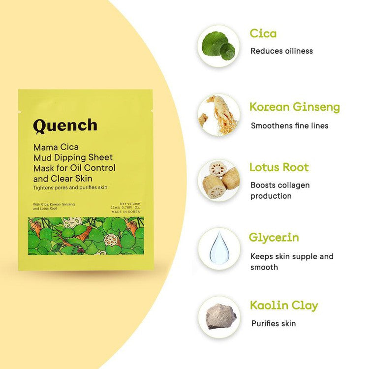 Mud Sheet Mask with Cica Herb Repair (Pack of 3)