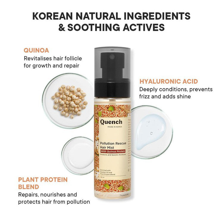 Pollution Rescue Hair Mist with Quinoa Protein - 100ml (Bonus)