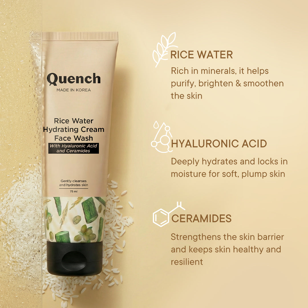 Quench Rice Water Hydrating Cream Face Wash
