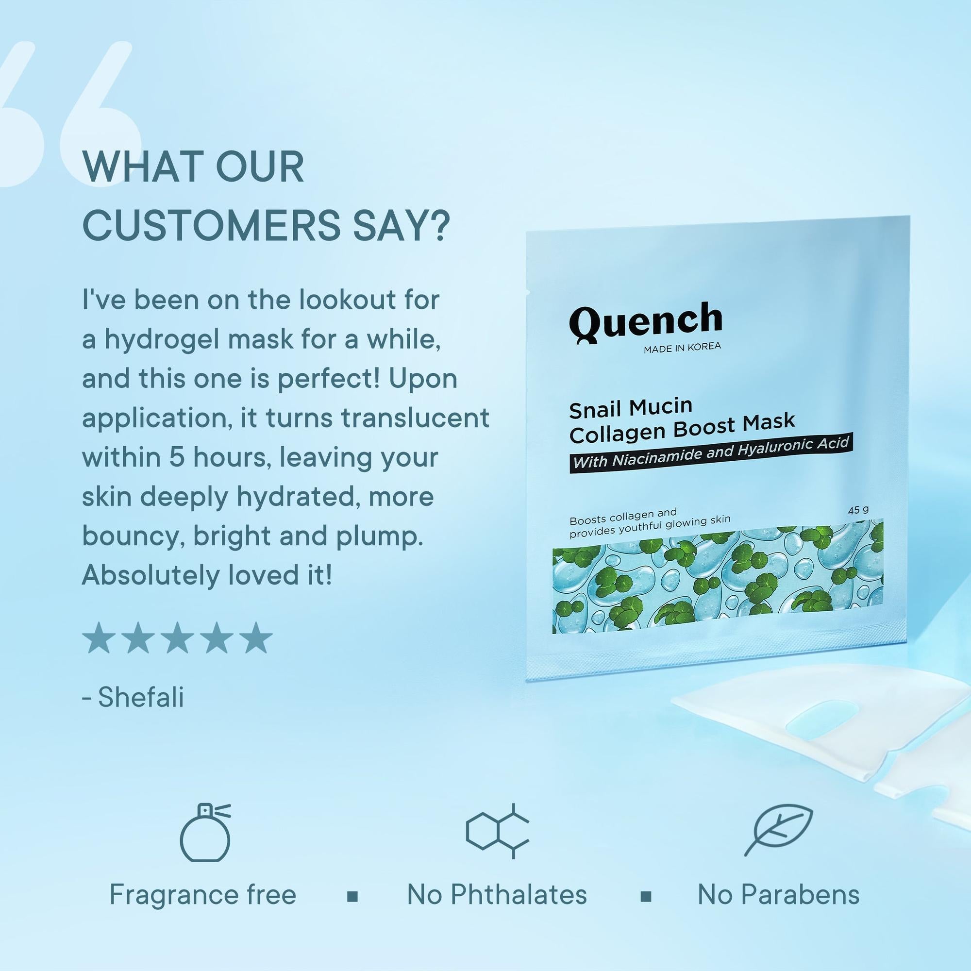 Snail Mucin Collagen Boost Mask (Pack of 5)