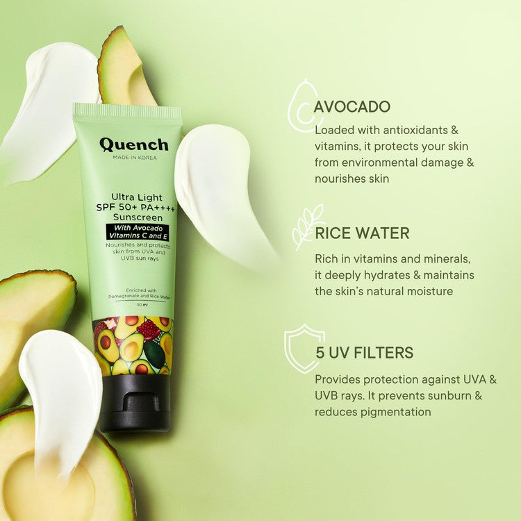 Ultra Light SPF 50+ PA++++ Sunscreen with Avocado Vitamins C & E - 50 ML (GWP)