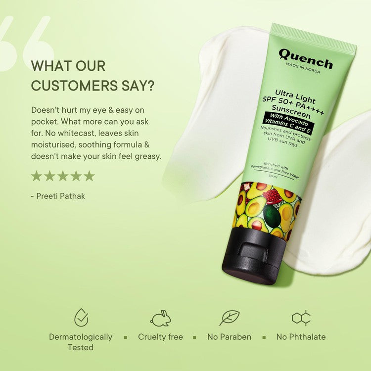 Ultra Light SPF 50+ PA++++ Sunscreen with Avocado Vitamins C & E - 50 ML (GWP)