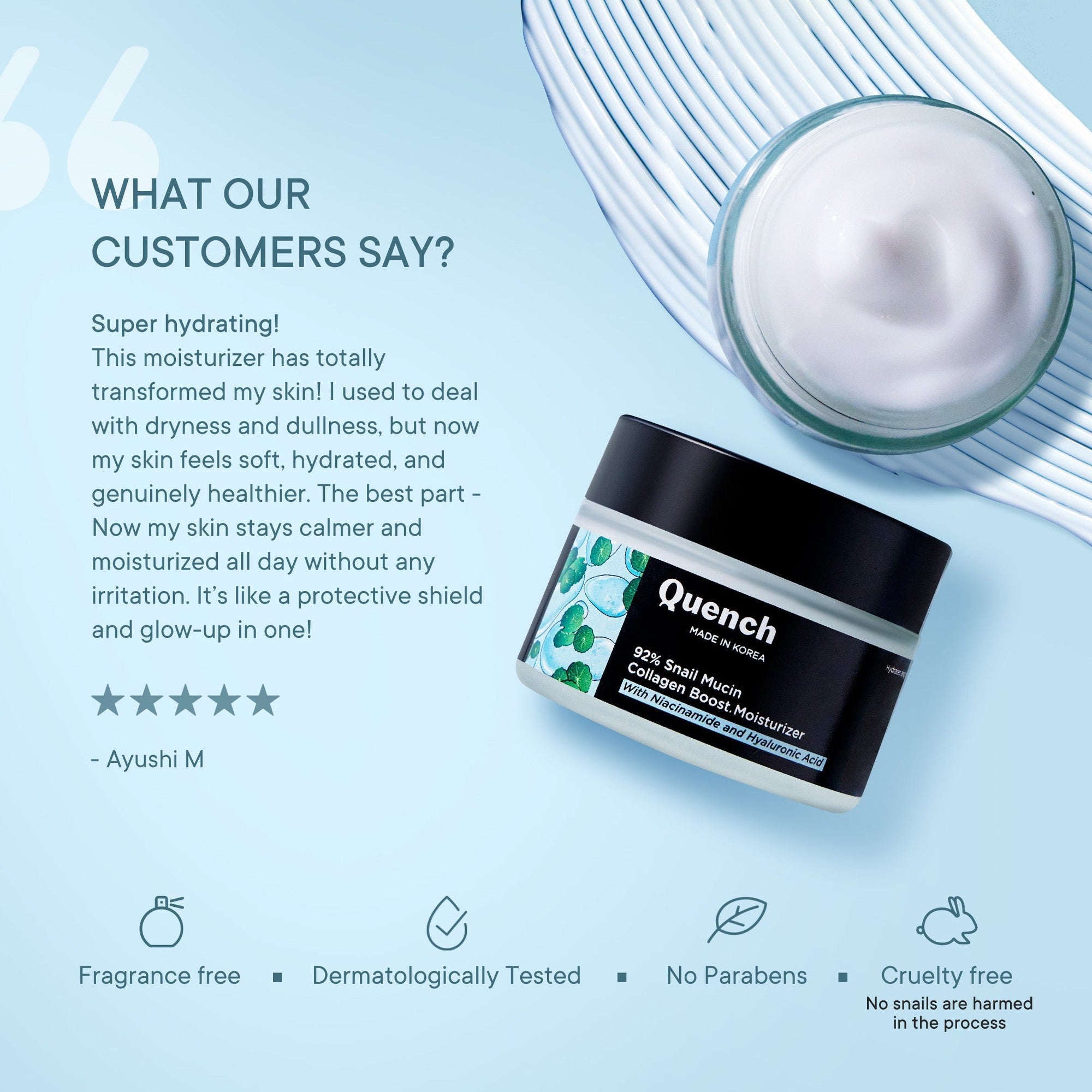 92% Snail Mucin Collagen Boost Moisturizer with Niacinamide & Hyaluronic Acid - 50 ml