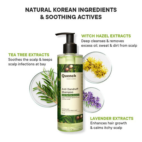 Anti Dandruff Shampoo with Tea Tree Extracts - 250 ML Free (Test)