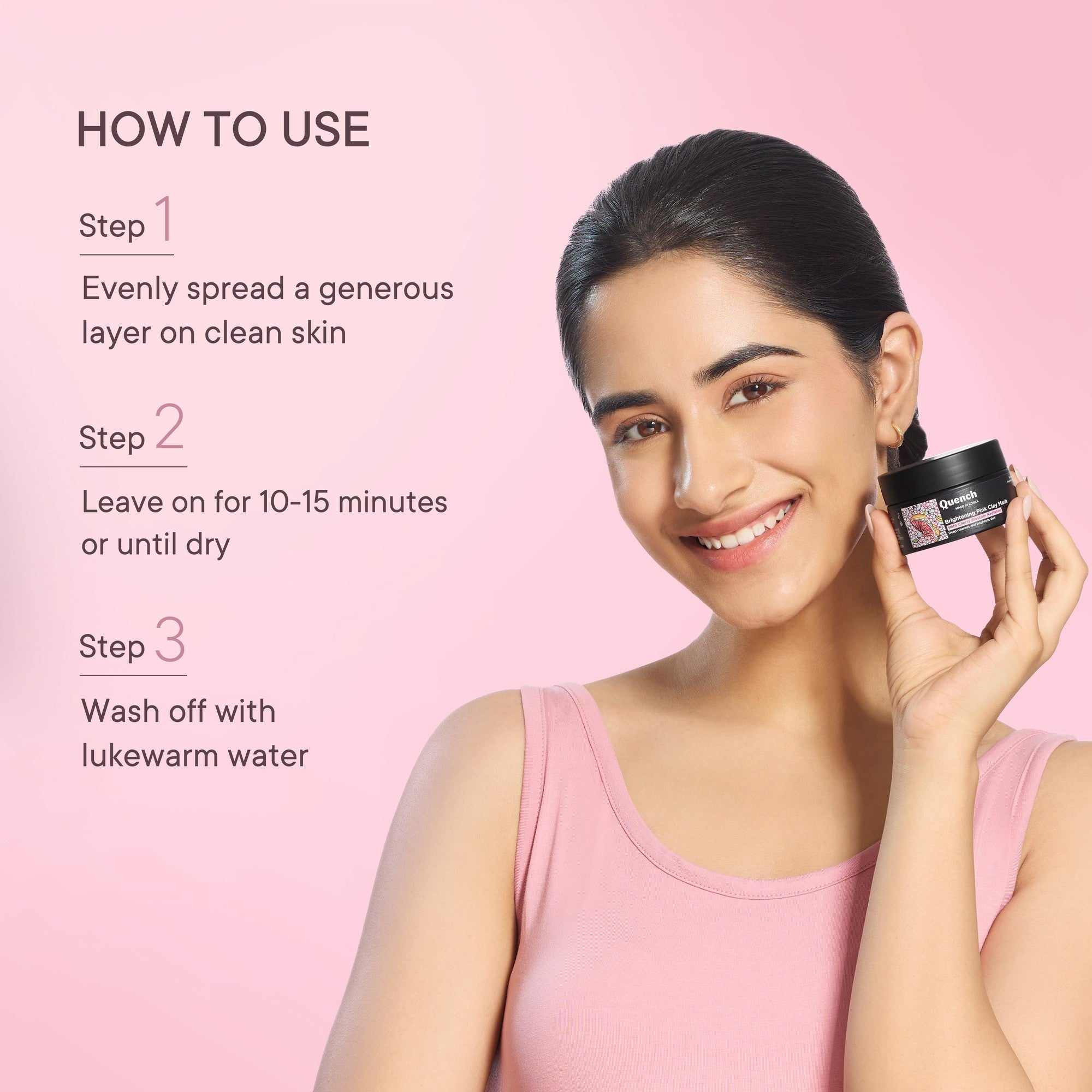 Brightening Pink Clay Mask with Cherry Blossom Radiance | De-tan & Removes Blackheads - 50 ML