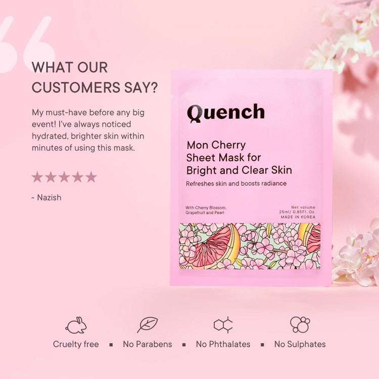 Brightening & Skin Clarifying Sheet Mask with Cherry Blossom Radiance (Pack Of 6)