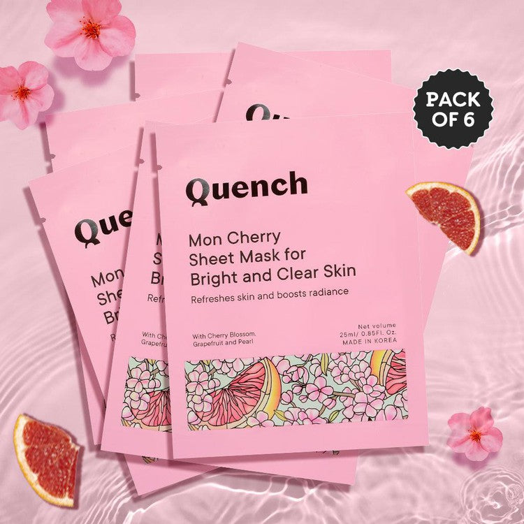 Brightening & Skin Clarifying Sheet Mask with Cherry Blossom Radiance (Pack of 6)