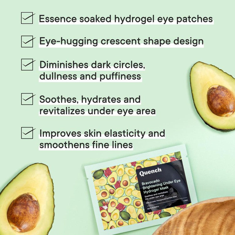 Brightening Under Eye Hydrogel Patch with Avocado Vitamins C & E (Pack of 2)