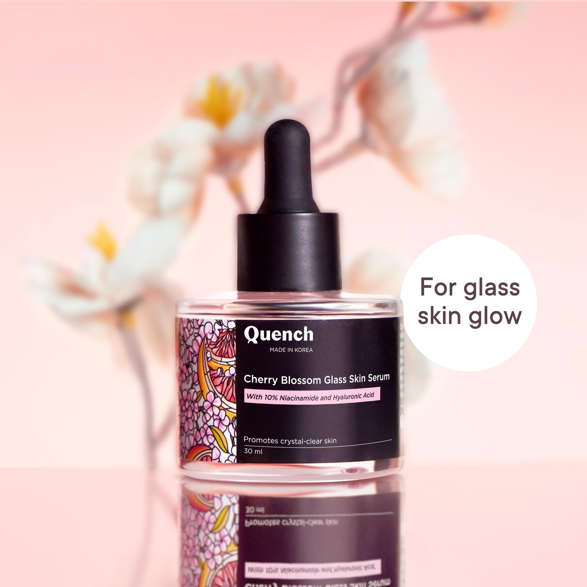 Cherry Blossom Glass Skin Serum With 10% Niacinamide and Hyaluronic Acid - 30 ML