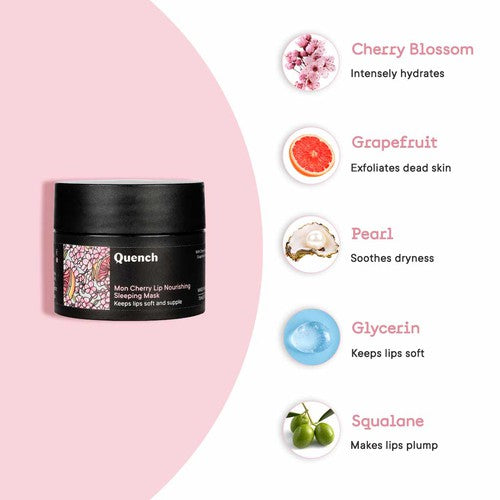 Lip Nourishing Sleeping Mask with Cherry Blossom Radiance - 15 ML Free