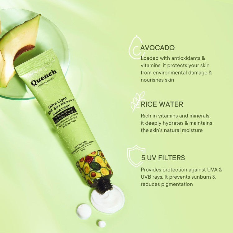 (Mini) Ultra Light SPF 50+ PA++++ Sunscreen with Avocado Vitamins C & E