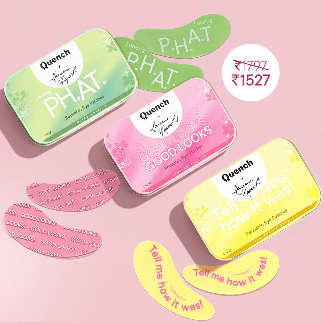 Quench Limited-Edition Reusable Eye Patches - Pack of 3