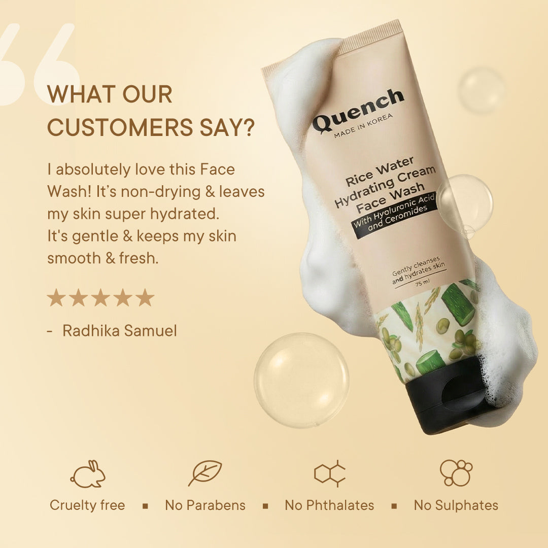 Quench Rice Water Hydrating Cream Face Wash