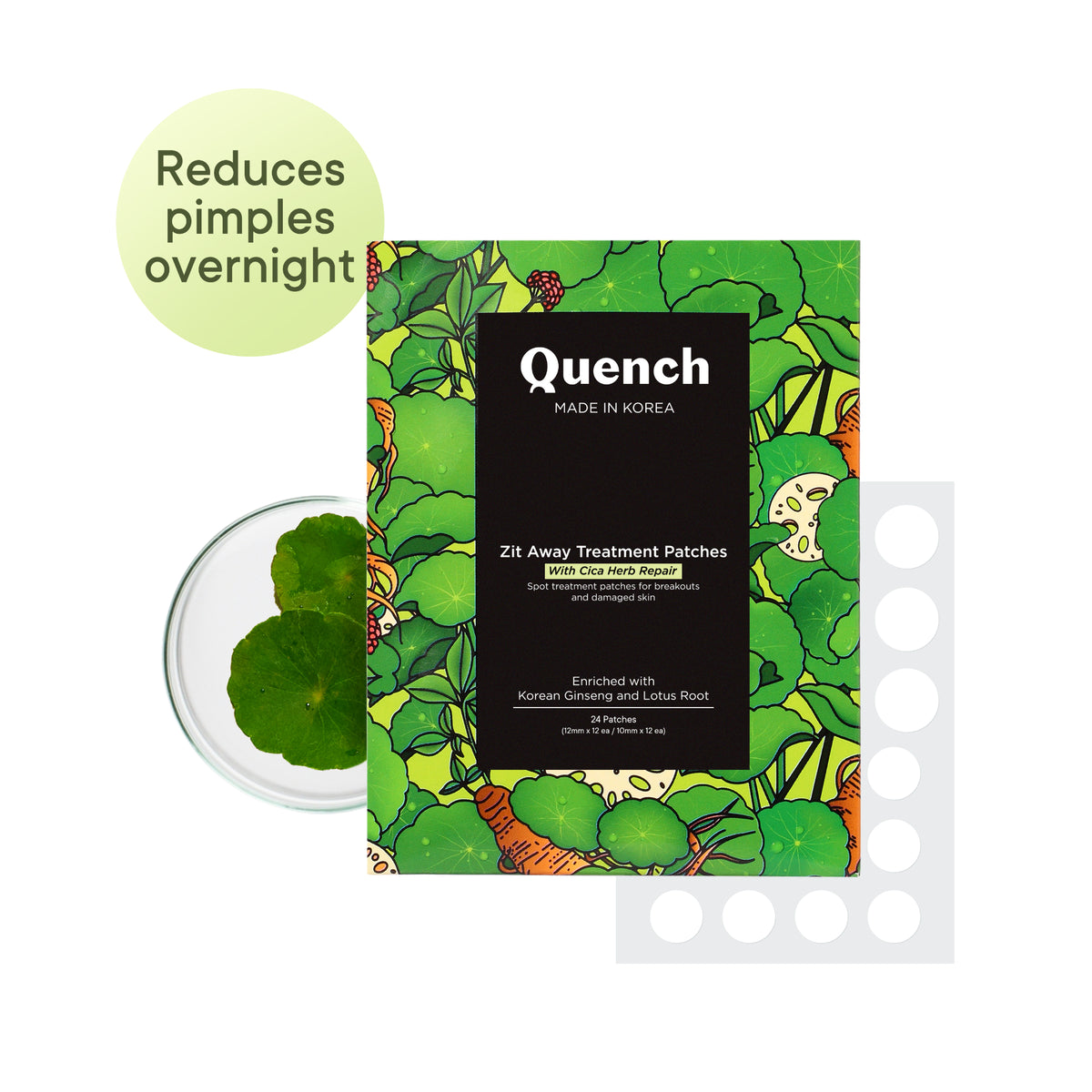 Zit Away Acne Treatment Patches with Cica Herb Repair - 24 PATCHES